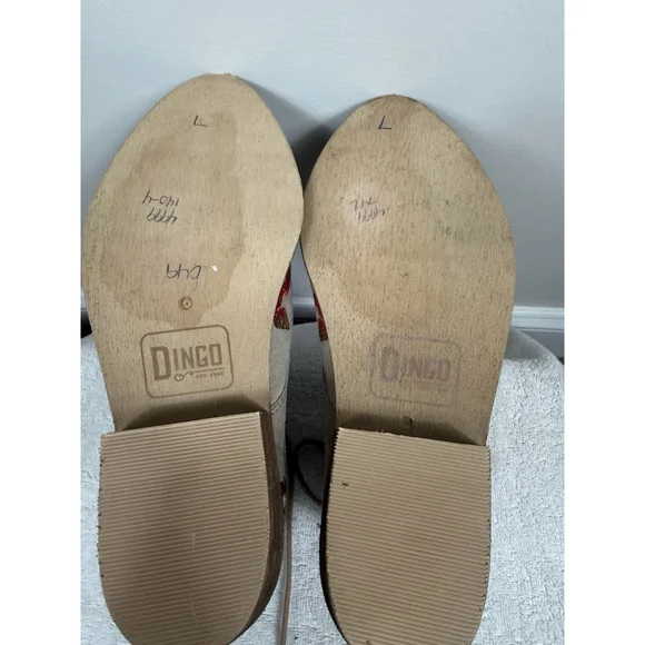 Dingo Women’s Seguaro Tan Floral Embroidered Booties Size 8 - Picture 10 of 11